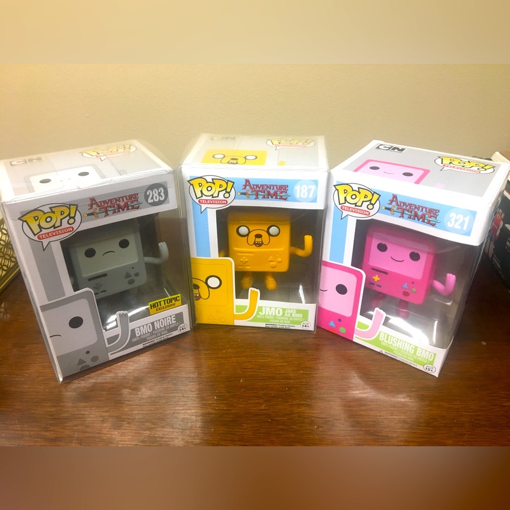 Adventure Time BMO Funko Pops #187, #283, #321